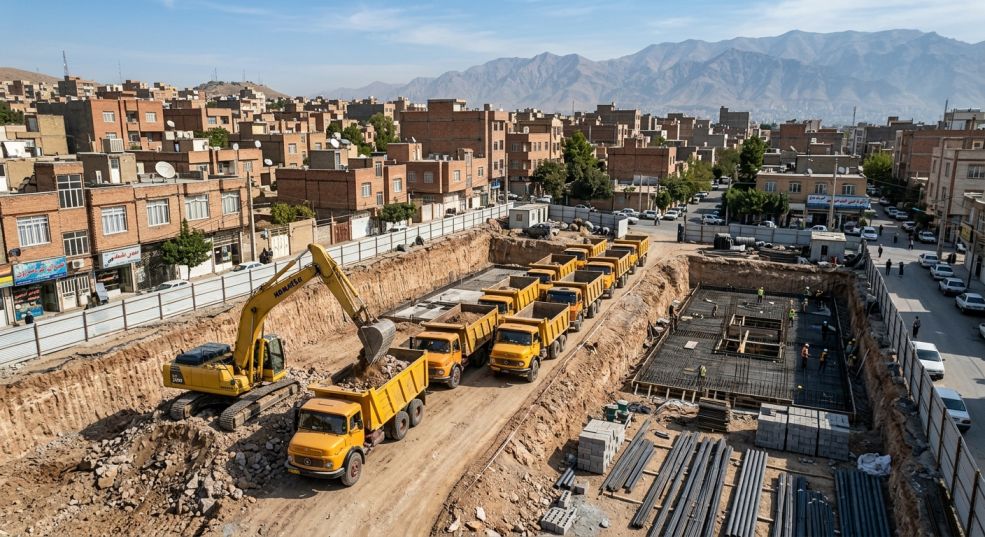 خاک‌برداری و گودبرداری حرفه‌ای
